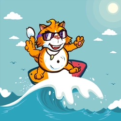 Play online Surfer Cat
