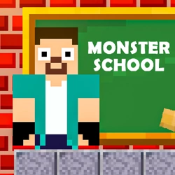Play online Herobrine vs Monster School