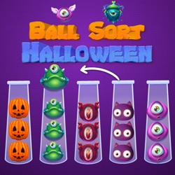 Play online Ball Sort Halloween
